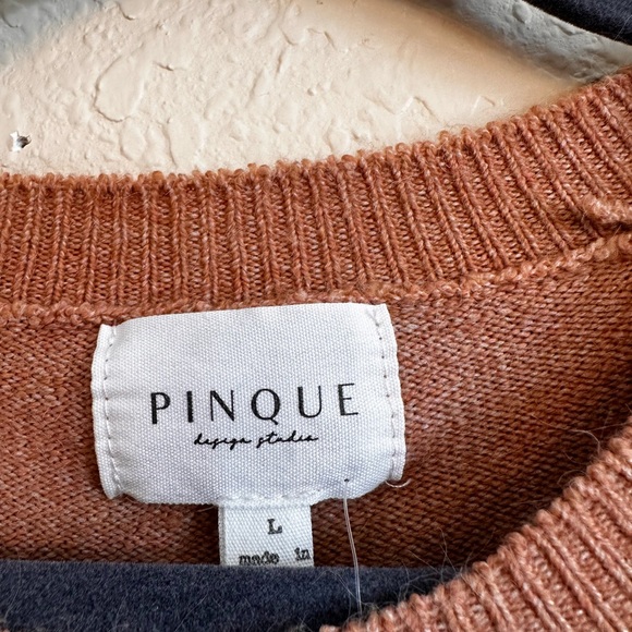 Pinque‎ by Buckle  sz large oversized poly blend crewneck striped sweater NWOT - Picture 6 of 11